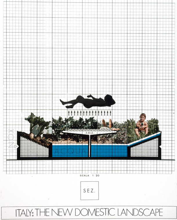 12. 9999, Bedroom for the Vegetable Garden House, 1972. Courtesy of 9999 Archive. Environments and Counter Environments. "Italy: The New Domestic Landscape,” MoMA, 1972, Graham Foundation for Advanced Studies in the Fine Arts