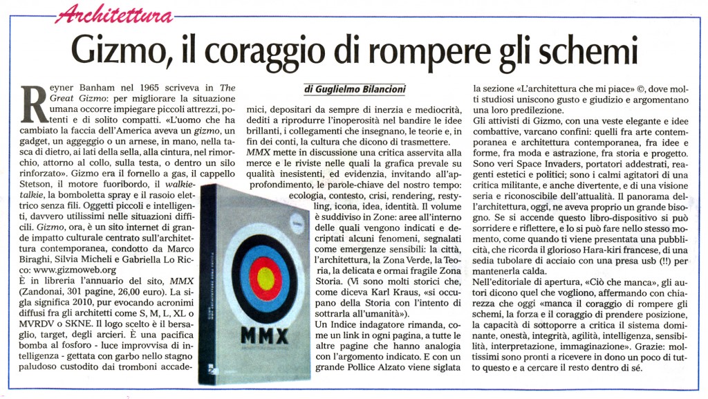 guglielmo-bilancioni_gizmo-il-coraggio-di-rompere-gli-schemi_in-liberal-29-gennaio-2011