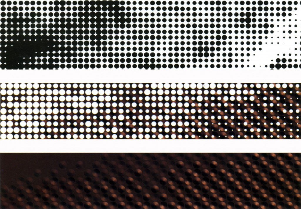 Sequenza computerizzata della trasformazione delle immagini in pattern per la lavorazione delle lastre di rame ©H&dM 